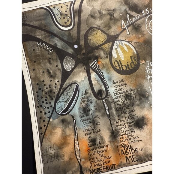 Original Watercolor Painting 9x12 Bible Verse John 15 - Picture 4 of 4